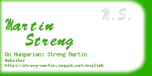 martin streng business card